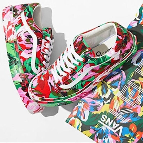 KENZO X VANS VAULT OG OLD SKOOL LX SneakersFloral Red / True White 5.5 NWT Rare - Picture 13 of 14